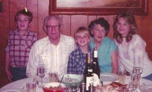 Thanksgiving Day with Jim-Grandpa-Michelle-Grandma-Peg 1986ish
